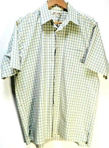 Pierre Cardin Smart Dress Shirt Blue/Yellow Check Size M Chest: 50" or 127 cm - Picture 1 of 8