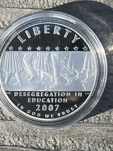 2007 Silver Proof Dollar. Liberty Desegregation in Education In Capsule - Picture 1 of 2