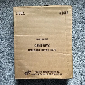 Camtrays By Cambro Fiberglass Serving Trays 1 Dozen Trapezoid #1418 USA - Picture 1 of 4