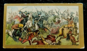 1901 American Tobacco Co Cigarette Card Battle Series Rosebud Agency Sitting Bul - Picture 1 of 2