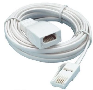 BT TELEPHONE EXTENSION LEAD CABLE WIRE LENGTH 20M WHITE - Zdjęcie 1 z 1