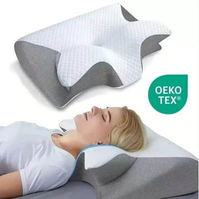 Professional Orthopedic Cervical Pillow 100% Memory Foam Anti-mite Anatomical - Immagine 1 di 4