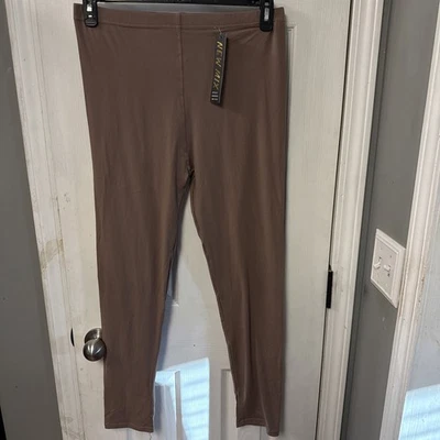 Nuevo Mixto Leggings Mujer Talla Grande Marrón Muy Suave Nuevo Con Etiquetas Largo Completo Foto 1 de 4