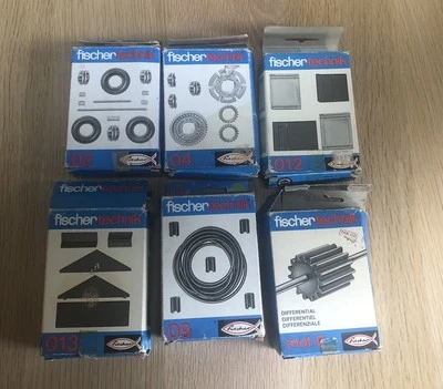 Lote de peças de reposição vintage Fischer Technik Alemanha 02 04 09 013 012 Mot 6 - Imagem 1 de 4