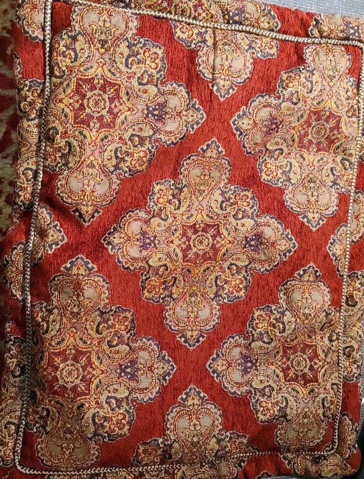 Комплект из 3 одеял F/Q CROSCILL Sebastian SHAMS медальон красная синяя решетка - Изображение 1 из 3