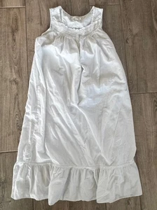 Eileen West Soft Mint SWISS DOT Cotton Lawn Nightgown Large LACE TRIM EUC - Picture 1 of 10
