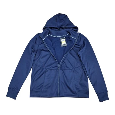 New UNDER ARMOUR UA Storm Fleece Full-Zip Hoodie Jacket Blue Women Medium NWT - Image 1 of 4