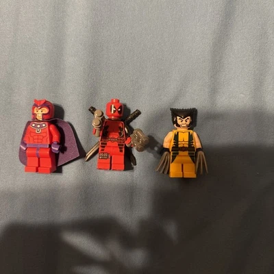 LEGO Marvel минифигурки - Дэдпул, Росомаха, Магнето набор 6866 100% полный   - Изображение 1 из 4