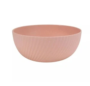 Set of 4 MAINSTAYS Plastic 38oz Cereal Bowls Round Textured BPA Free Pink - Picture 1 of 6