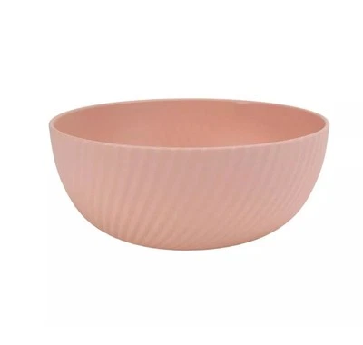 Set of 8 MAINSTAYS Plastic 38oz Cereal Bowls Round Textured BPA Free Pink - Image 1 of 4