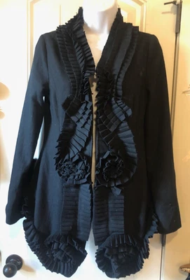 Abrigo Ryu by Anthropologie NEGRO Roseta Lana/Poliéster Talla XS/Pequeño SALVAJE Foto 1 de 4