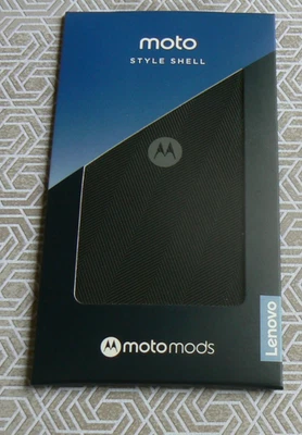 NUEVO Carcasa Estilo Tela Moto, Mod Negro Espiga, se adapta a teléfonos Moto Z, Cubierta Trasera Foto 1 de 4