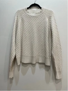 Lululemon Texture Play Crew Sweater XL Textured Knit Crew Cashlu Cashmere - Picture 1 of 10