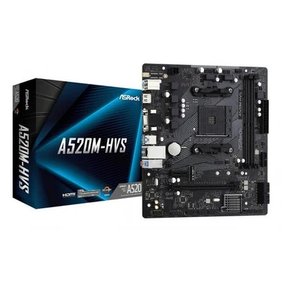 MB Asrock AM4 A520 HVS 2x DDR4 D-SUB HDMI M-ATX - Immagine 1 di 4