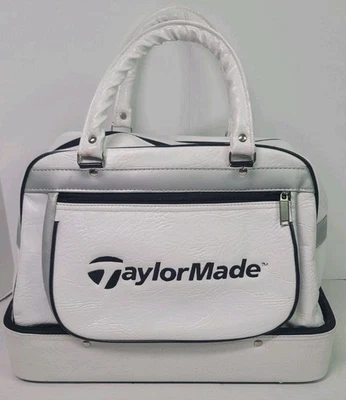 Bolsa de golf Taylormade Boston Weekender blanca/negra para zapatos de lona  Foto 1 de 4