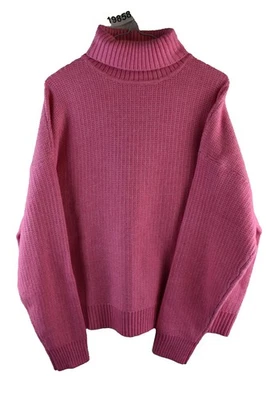 MARKS AND SPENCER Pink Knitwear Jumper size XL Womens Roll Neck Pullover Casual - Image 1 of 4
