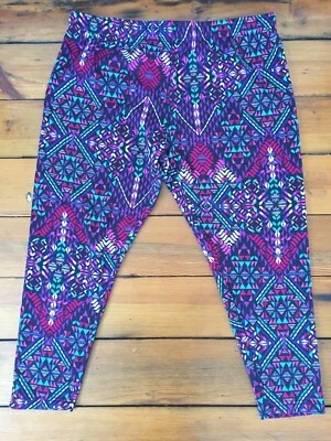 Pantalones de salón ajustados elásticos de lana difusa Southwestern 3XL XXXL 22W 24W Foto 1 de 4