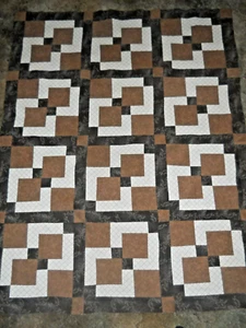 Brown -- quilt top **new** (44 x 56) - Picture 1 of 3