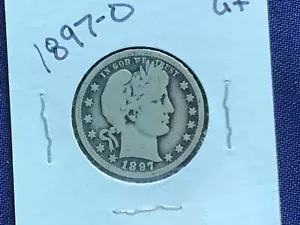 1897-O Barber Silver Quarter E8329 - Imagen 1 de 4