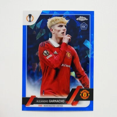 2022-23 Topps Chrome Sapphire UEFA Alejandro Garnacho Image Variation RC #50 - Image 1 of 2