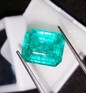 6,82 ct loser Edelstein natürlicher grüner Smaragd zertifiziert Smaragd transparente Edelsteine - Bild 1 von 9