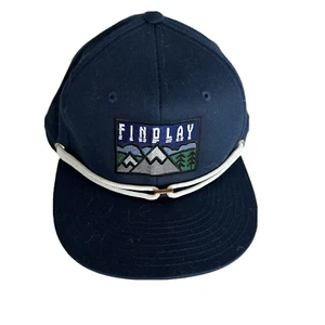 Sombrero de cuerda Findlay para hombre gorra trasera azul logotipo de montaña cordones bolsillo oculto - Imagen 1 de 6