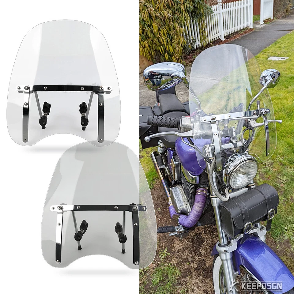 Дефлектор ветрового стекла 18 x 16 дюймов для Suzuki Savage 400 650 LS650 LS400 - Изображение 1 из 4