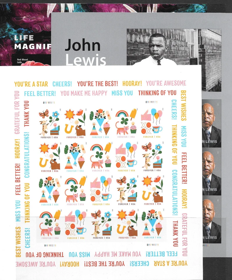 5th 3 IMPERF.  (NO DIE-CUT) 2023 Issues/ Panes of 20, MNH--5801a, 5802u, 5807c - Image 1 of 1