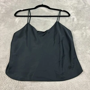 VTG Calvin Klein Cropped Cami Top Womens S Black Dainty Sexy Whimsigoth Romance - Picture 1 of 13
