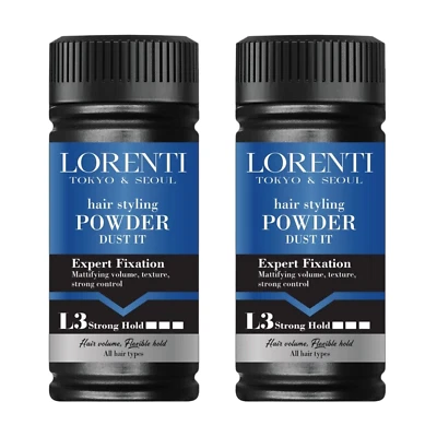 Lorenti Hair Styling Powder Wax | L3 Strong Hold Intense Volume 20gr (Pack Of 2)