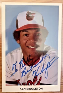 1977 Baltimore Orioles Postcards Ken Singleton Autographed - Picture 1 of 2
