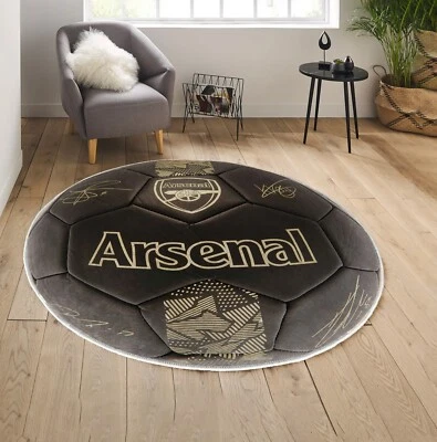 Tapete redondo de bola de futebol Arsenal, tapete de área de futebol - Imagem 1 de 4