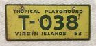 Vintage Bicycle License, Plate Wheaties General Mills - Virgin Islands  - 1953
