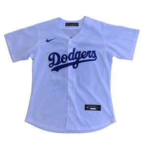 Nike Los Angeles Dodgers Youth Large Clayton Kershaw 22 Jersey MLB White Stiched - Picture 1 of 14