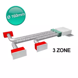 Kit completo accessori per impianto canalizzato a 3 zone Ø 160 mm - Bild 1 von 5