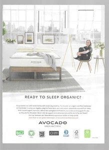 Colchón verde aguacate "¿Listo para dormir orgánico?" Publicidad impresa 2020 - Imagen 1 de 1