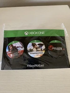 Xbox One Mirrors Edge Overwatch Gears of War 4 PAX East Promo Botones Nuevo Precintado - Imagen 1 de 6