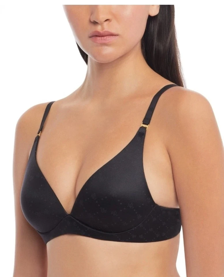 Lauren Ralph Lauren Comfort Wire Black 4L0069 T-Shirt Bra Size 34B