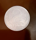 DDR Münze 2 Mark 1977 in knapp vorzüglich