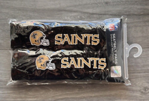 NFL New Orleans Saints Black Padded Seat Belt Covers (2 Per Pack)