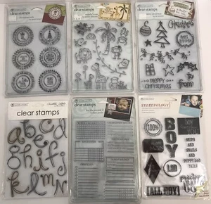 Scrapbooking Autumn Leaves Clear Rubber Stamps Lot Of 6 Sets Planner Crafting - Picture 1 of 13