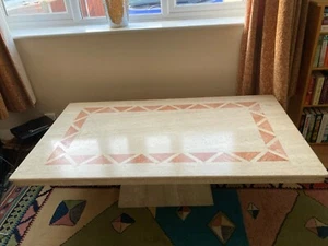 Beautiful Italian Travertine Marble Coffee Table 140cm x 80cm x 43cm high - Picture 1 of 5