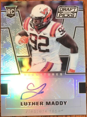 2016 Panini Prizm Draft Picks Autographs Prizms Luther Maddy #260 Virginia Tech - Image 1 of 2