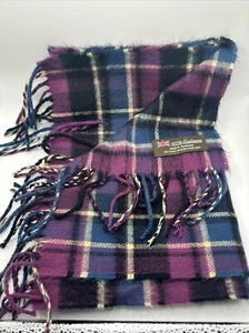 100% Cashmere Scarf Plaid Tartan Scotland - Picture 1 of 4