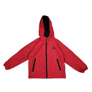 IXtreme Rain Jacket Kids Unisex Size 5 Red Hooded Full Zip Long Sleeves Pockets - Picture 1 of 12