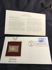 FIRST DAY Of Issue ROBERT E. LEE 1996 Riverboats Classic collection GOLD STAMP - Picture 1 of 4