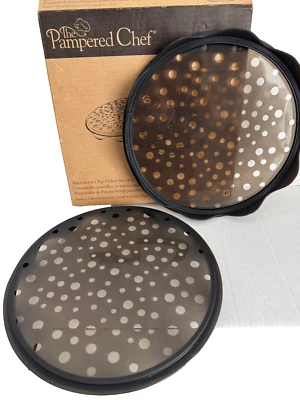 Pampered Chef Microwave Chip Maker Set of 2 in Box #1241 Healthy Cooking - Image 1 of 3