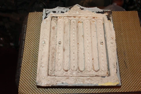 Antique Victorian Register Heating Grate Vent #7 Cast Iron Gothic Cathedral Cover
