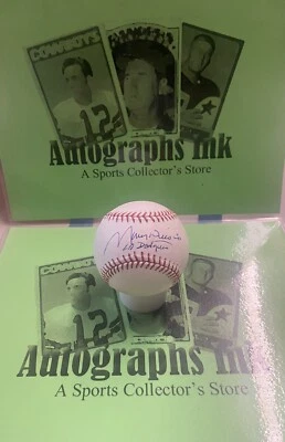 Maury Wills Autographed Rawling Major League Baseball Los Angeles Dodgers JSA A6 - Image 1 of 4