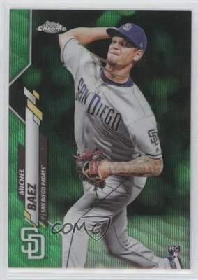 2020 Topps Chrome Green Wave Refractor /99 Michel Baez #187 Rookie RC - Image 1 of 2